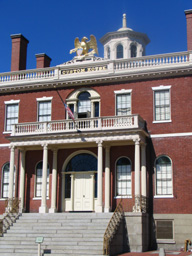 signpost of Custom House Salem waterfront