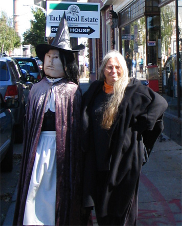 lamp post Witch ornament