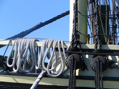 line on replica trading ship from 1800s