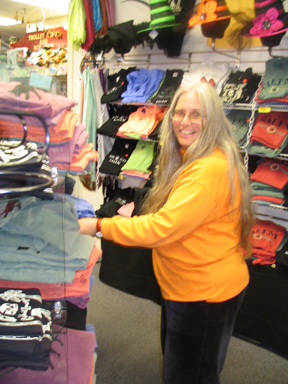 sportswear store tee shirts, hats