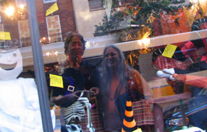 reflection in store window